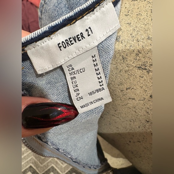 Forever 21 Denim Sleeveless Top with Fringe Detail - Picture 5 of 6